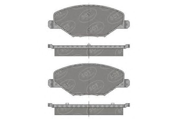 Колодки тормозные дисковые передние SP668 SCT