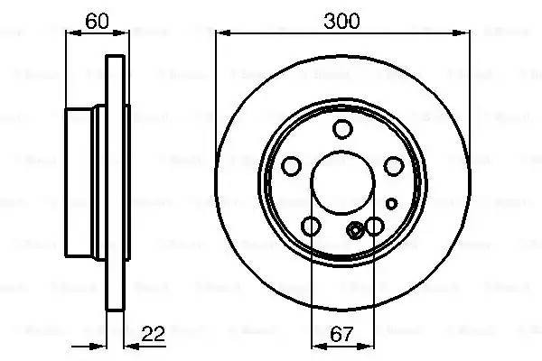 Диск тормозной MERCEDES S (W140) задний (1шт.) BOSCH 0 986 478 566 BOSCH
