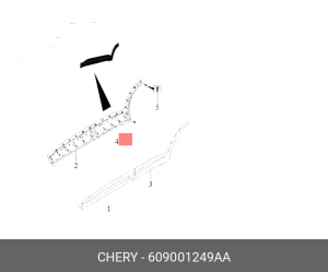 Накладка CHERY Tiggo 7 Pro двери задней правой OE 609001249AA CHERY