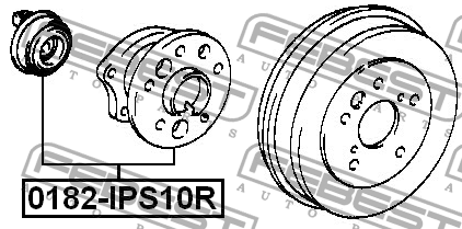 Ступица 0182-IPS10R 0182-IPS10R FEBEST