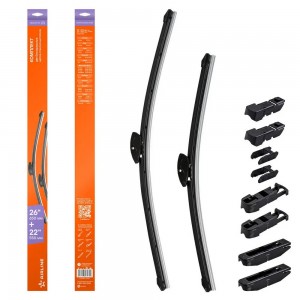 Щетки стеклоочистителя 650,550мм 26"",22"" бескаркасные,S-class 13-,Jumper 06-,2 AWB-BK-650-550K AIRLINE