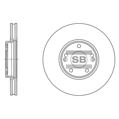 Диск тормозной передний HYUNDAI GRANDEUR 05-10, KIA OPIRUS SD1023 SD1023 SANGSIN