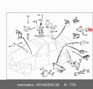 разъём электропроводки!\MB W212 1.8 09-> A 016 545 41 26 MERCEDES BENZ