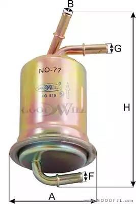Фильтр топливный FG519 FG 519 GOODWILL