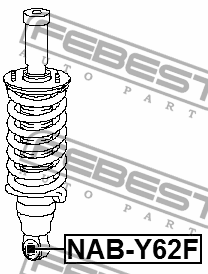 Сайлентблок передн амортизатора NISSAN PATROL Y62 2010- NAB-Y62F NAB-Y62F FEBEST