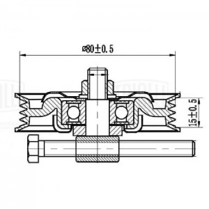 Ролик привод. ремня для а м Nissan Pathfinder (05-) 2.5 (CM 6175) CM 6175 TRIALLI