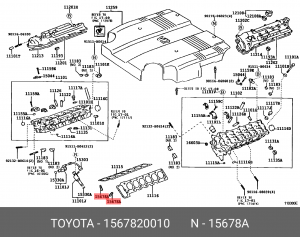 фильтр топливный!\ Toyota 15678-20010 TOYOTA