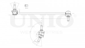 Стойка стабилизатора передняя левая SSP-50114 UNIO