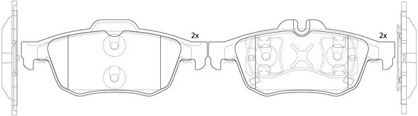 Колодки тормозные задние (NISSAN PRIMERA P12, RENAULT LAGUNA II, LATITUDE) BP435 BP43521 SB NAGAMOCHI