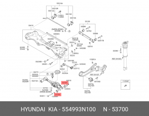 сайлентблок рычага заднего нижнего!\ Hyundai Tucson 09-15 554993N100 HYUNDAI