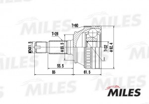 ШРУС наружный LANDROVER FREELANDER 1.8/2.0D 98-00 (с ABS) (GKN 303412) GA20204 GA20204 MILES