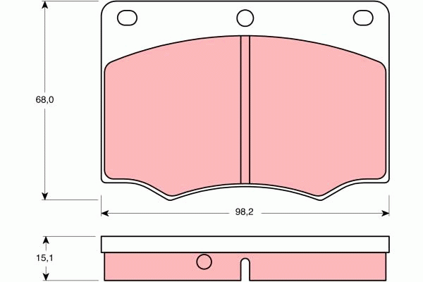 Колодки тормозные FORD Granada (77-) передние (4шт.) TRW GDB674 TRW
