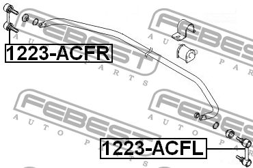 Тяга стабилизаторапередн правая MITSUBISHI LANCER CY 1223-ACFR 1223-ACFR FEBEST