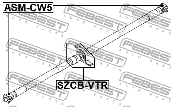 Подшипник подвесной карданного вала SUZUKI VITARA 2014- SZCB-VTR SZCB-VTR FEBEST