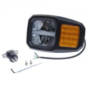 Фара ближний/дальний 12/24V с габаритом и указ.поворота светод.правая со жгутом  37012026 MEGA POWER