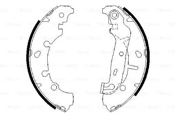 Колодки барабанные MAZDA 2, FORD FIESTA V, FUSION 0986487599 0 986 487 599 BOSCH
