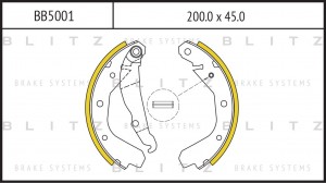 колодки барабанные!\ Chevrolet Lacetti 04> / Lanos 05>, Daewoo Nexia 08>, Opel A BB5001 BLITZ