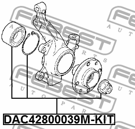 Подшипник ступицы передний RENAULT DUSTER DAC42800039M-KIT DAC42800039M-KIT FEBEST