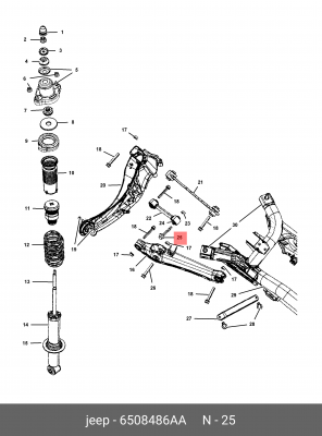 БОЛТ РЕГУЛИРОВКИ Р/С /SCHRAUBE 06508486AA 6508 486AA CHRYSLER