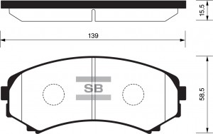 Колодки тормозные дисковые Mazda MPV 2.6/3.0/2.5TD 92-99, Mitsubishi Pajero 3.5G SP2075 SANGSIN