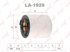 фильтр воздушный!\ Audi A1, Seat Ibiza, VW Polo 1.2-1.4TSi/TFSi/1.2-2.0TDi 09> LA-1929 LYNXAUTO