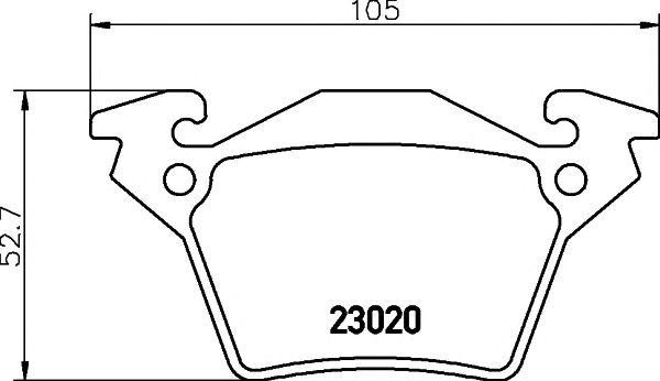 Колодки тормозные MERCEDES Vito дисковые (105x53x18) (4шт.) TEXTAR 2302001 TEXTAR
