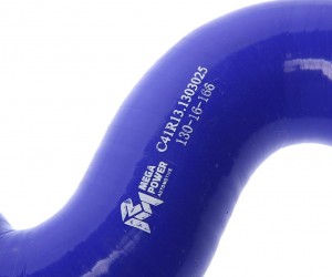 Патрубок ГАЗон Next C41R13 дв.ЯМЗ радиатора нижний синий силикон MEGAPOWER 130-16-166 MEGA POWER