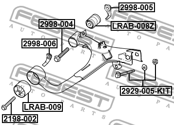 Болт FORD FOCUS CB4 2008­ 2198-002 2198-002 FEBEST