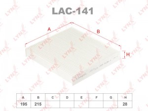 Фильтр воздушный салона TOYOTA Camry (06-11) LYNX LAC-141 LYNXAUTO