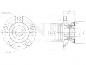 Ступица задняя (с ABS) HUB-20120 UNIO