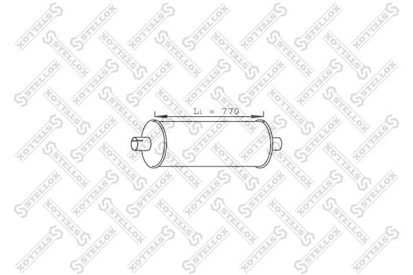 глушитель !задний L=750 Iveco Tector 82-03061-SX STELLOX