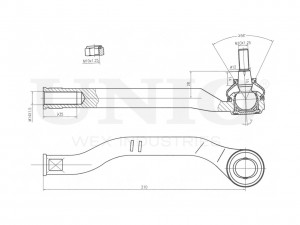 Наконечник рулевой правый SSP-10135 UNIO