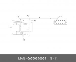 Сальник  12X2N-NBR3-60 06569390054 MAN