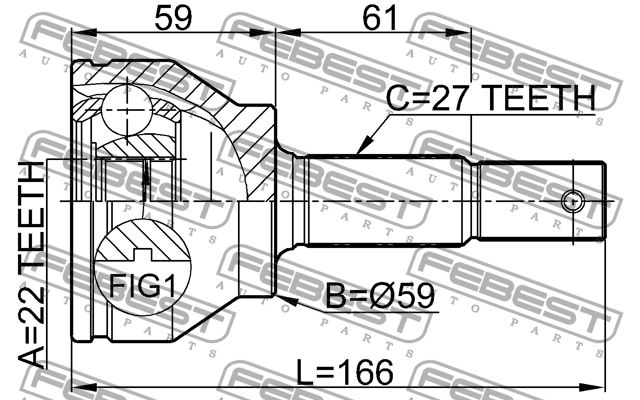 ШРУС 0210-FX35 0210-FX35 FEBEST