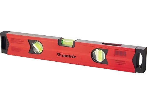 Уровень строительный 1000мм 3 глазка усиленный с магнитом MATRIX 34710 MATRIX