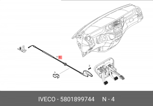 тросик капота!\Iveco Daily 5801899744 IVECO