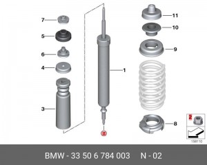 Гайка MERCEDES OE 33 50 6 784 003 BMW