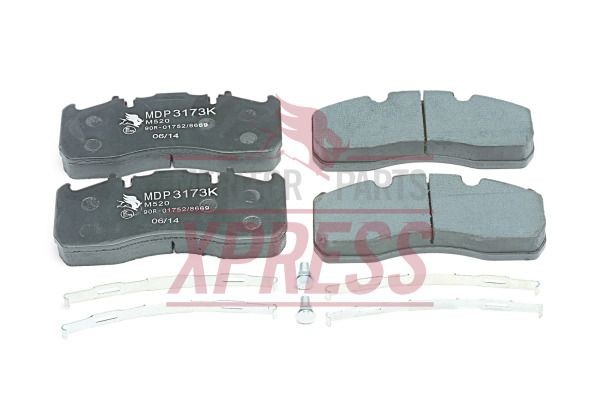колодки дисковые! с пластинами и болтами WVA29173 216x96x29 \RVI, VOLVO MDP3173K MERITOR