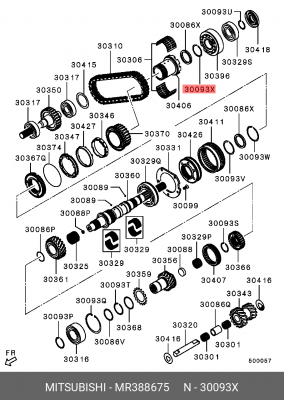 Прокладка MITSUBISHI ОЕ MR388675 MITSUBISHI