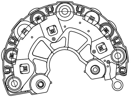 Мост диодный генератора для а/м Toyota Corolla (01-)/Corolla (07-) 1.4i/1.6i (VD VDB 1903 START VOLT