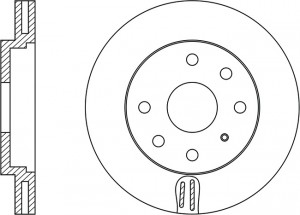 Диск тормозной передний CHEVROLET LANOS/DAEWOO NEXIA 14"/OPEL ASTRA F/VECTRA A/B RN1017 NIBK