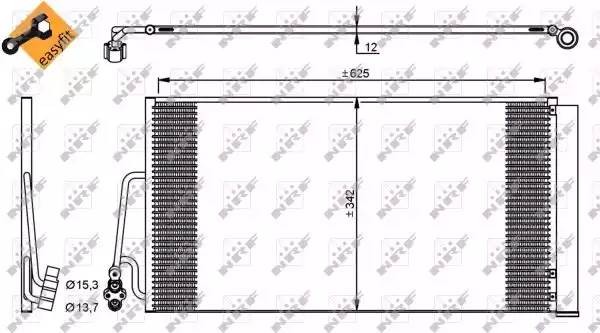 MINI R50/ R53/ R56/ R57/ CLUBMAN R55 630x343x12 35898 NRF
