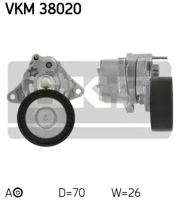 ролик нат. ! \MB Vito/Sprinter/W202/W203/W210/W220 2.0-3.2CDi 92> VKM38020 SKF