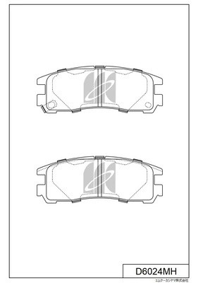 Колодки тормозные дисковые задн. MITSUBISHI GALANT,COLT 91- с антискрипной пласт D6024MH MK KASHIYAMA