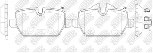 Колодки тормозные BMW 1 (E81,E87),3 (E90) задние (4шт.) NIBK PN0549W NIBK