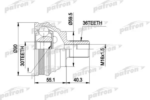AUDI A3 [8P1] (2003- 2013)/VW CADDY III (2004>) 36*59,5*30 PCV1467 PATRON