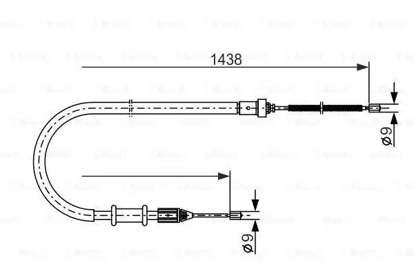 Трос стояночного тормоза RENAULT Kangoo (98-) BOSCH 1 987 477 634 BOSCH