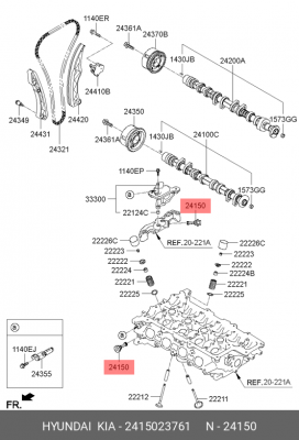 Фильтр KIA Ceed (06-) (1.6) клапана контроля давления масла OE 2415023761 HYUNDAI KIA