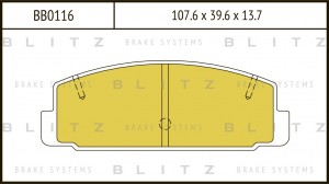 Колодки тормозные дисковые задние MAZDA 323 98- BB0116 BB0116 BLITZ