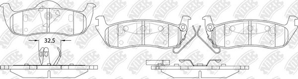 Колодки тормозные дисковые JEEP GRAND CHEROKEE 3.0 2005 - 2010 PN0429 PN0429 NIBK